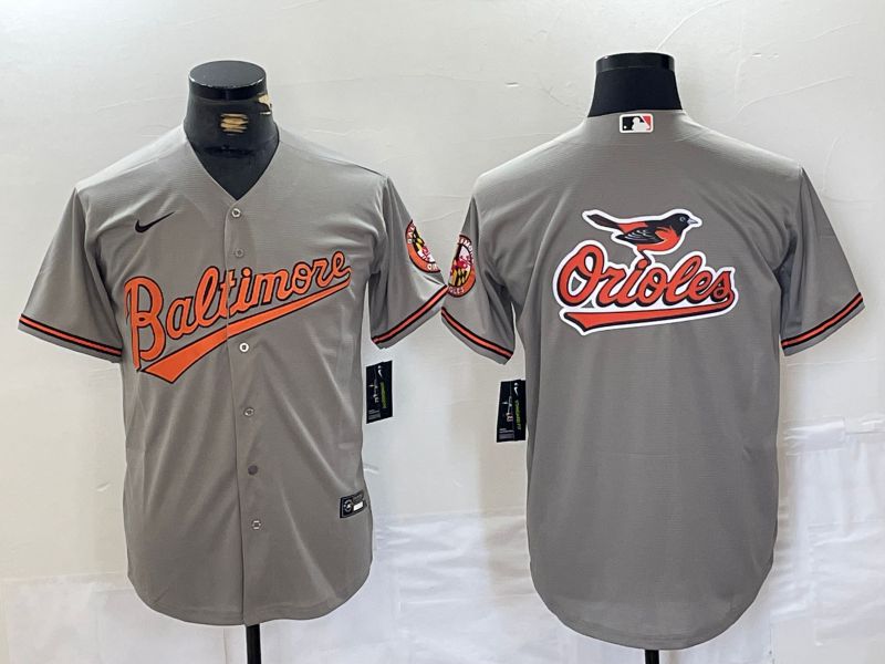 Men Baltimore Orioles Blank Grey Game 2024 Nike MLB Jersey style 5->baltimore orioles->MLB Jersey